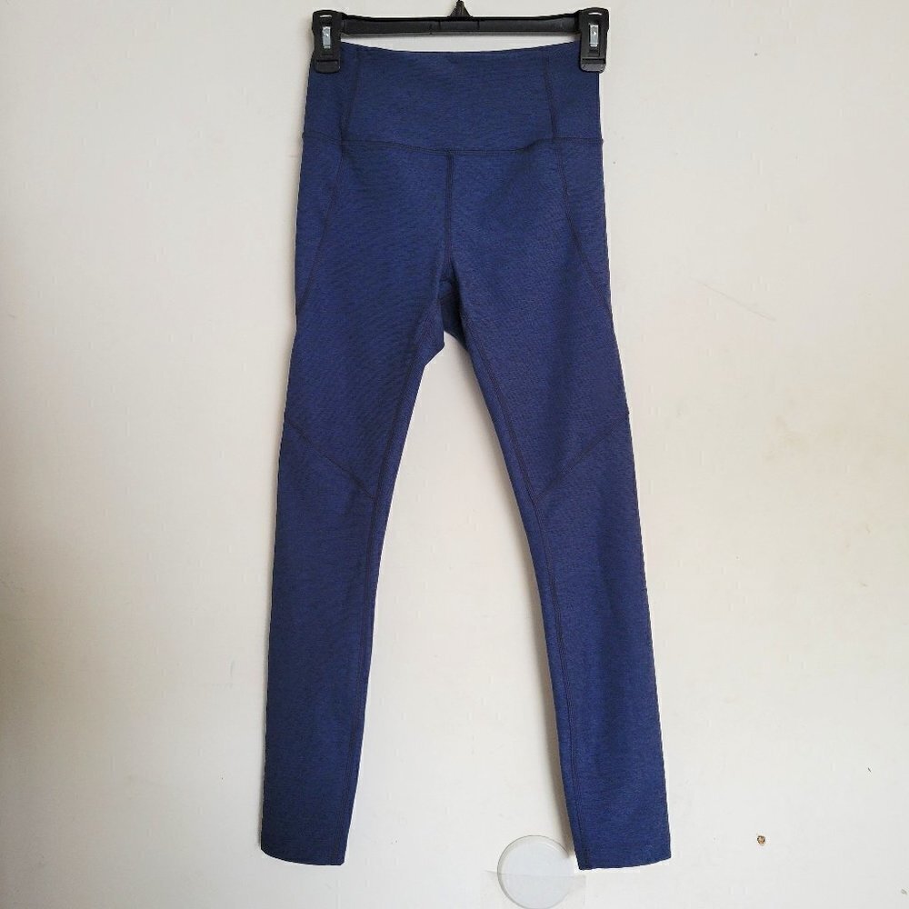 Outdoor Voices Navy High Waist Compression Warmup 7/8 Length Leggings Tights XS - Picture 7 of 15